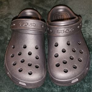 CROCS unisex child classic cutie platform clogs - black
